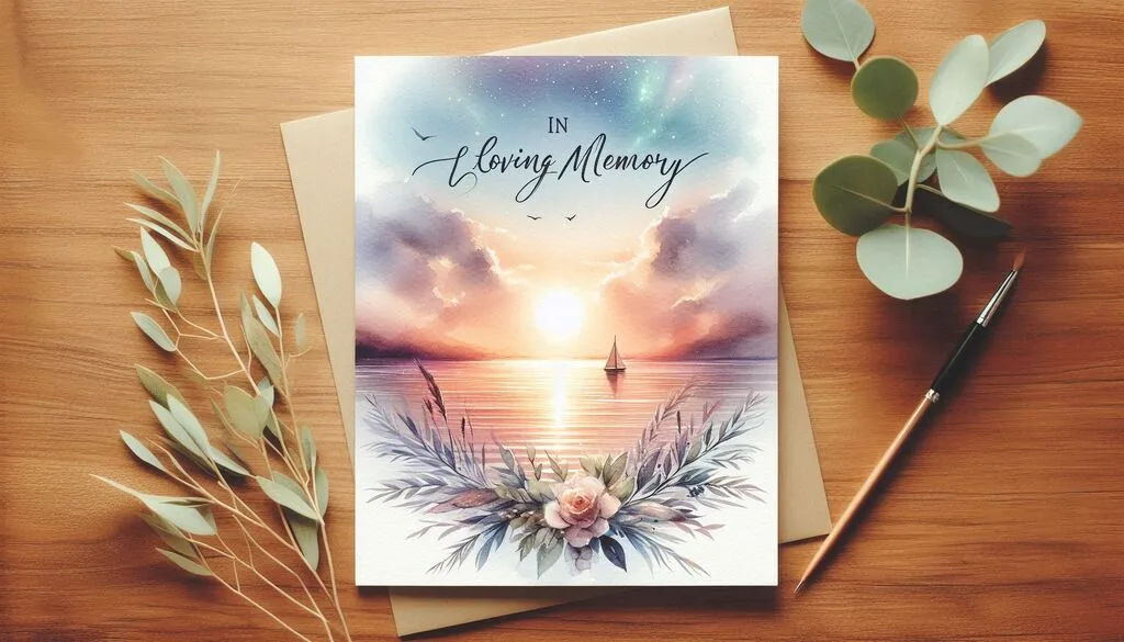 artist memorial card